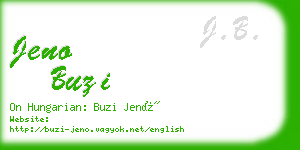 jeno buzi business card